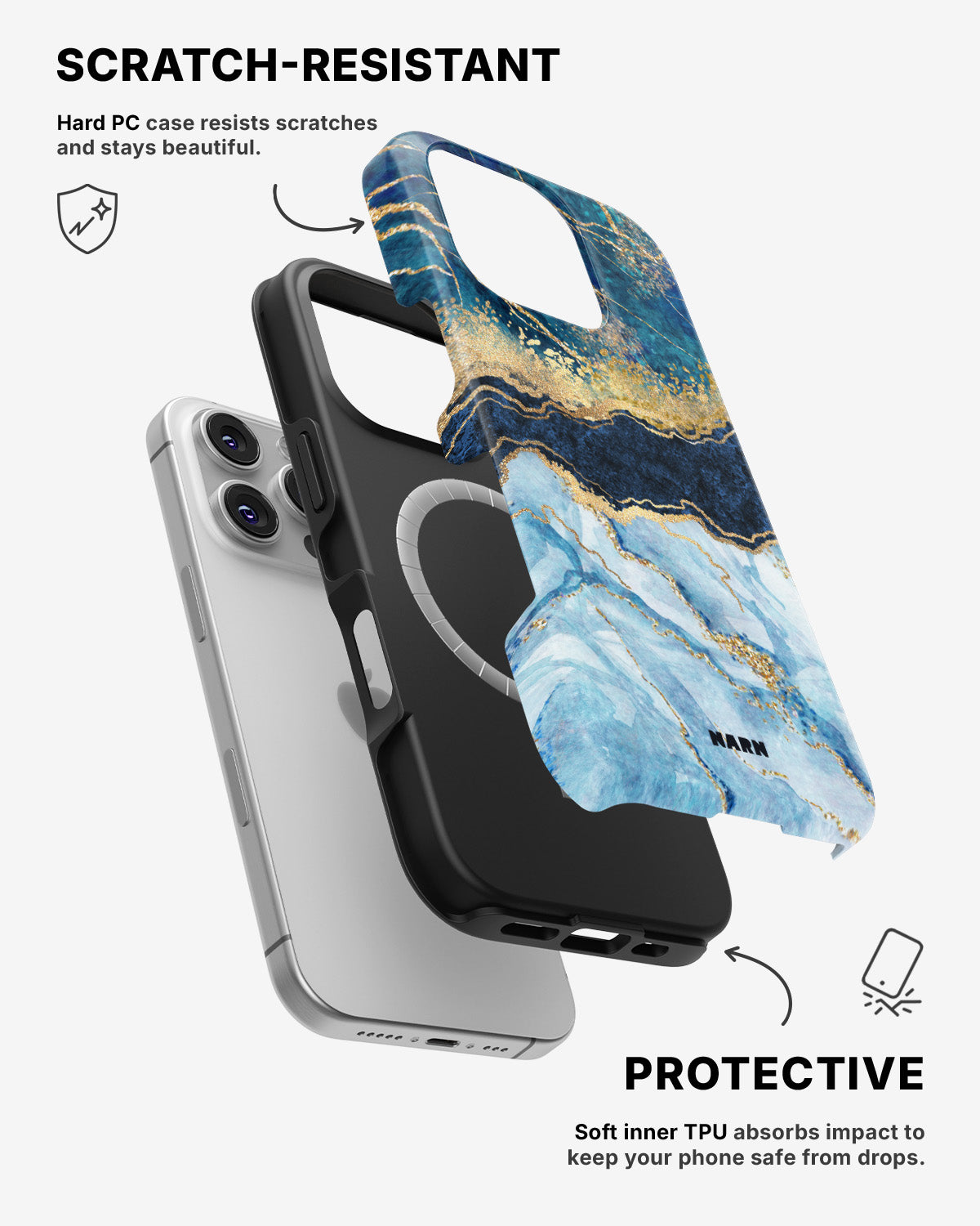 iPhone 16 Pro Max Tough Case – Blue Dream - View 2