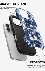 iPhone 16 Pro Max Tough Case – Tie Dye Blue - View 2