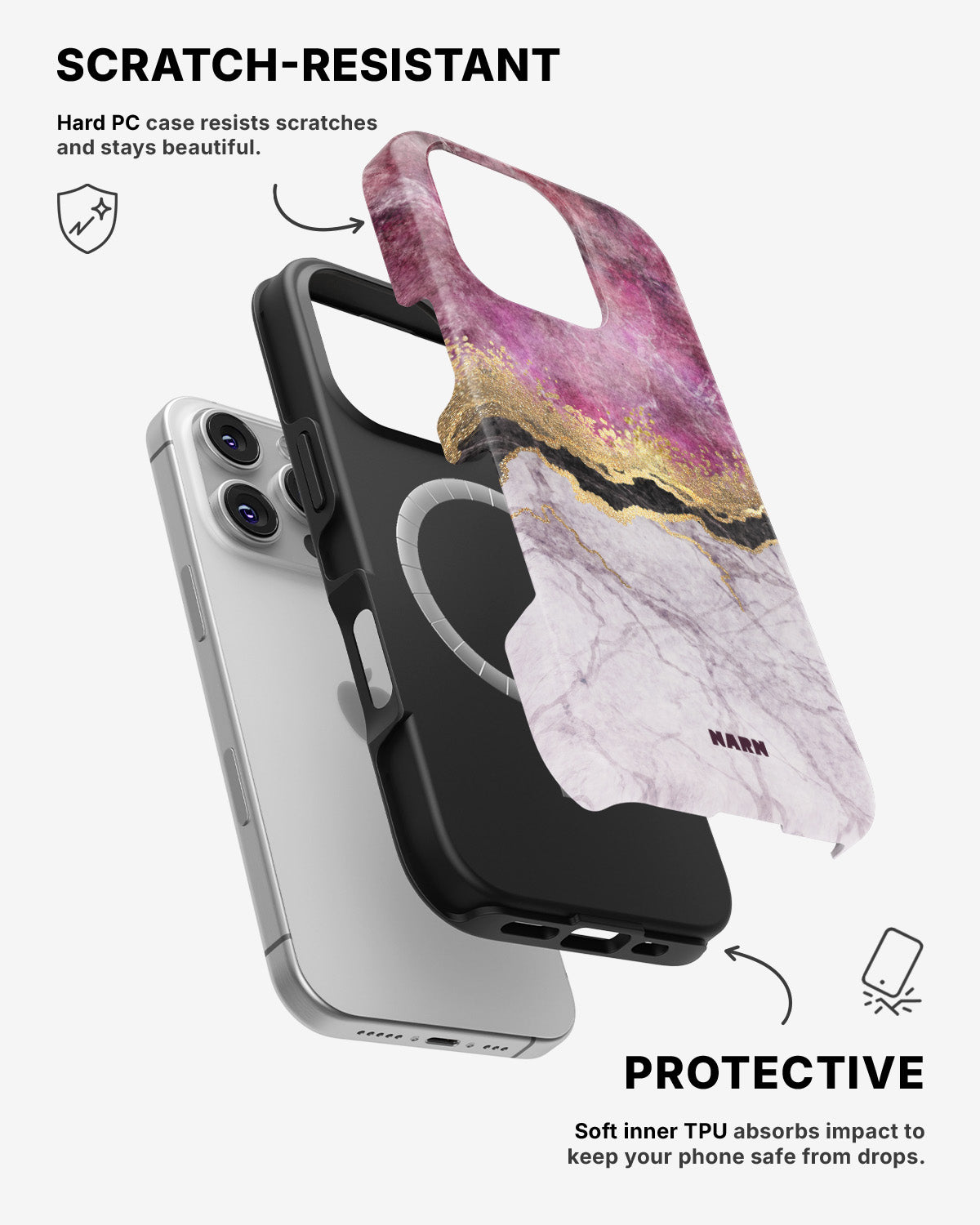 iPhone 16 Pro Max Tough Case – Pink Dream - View 2