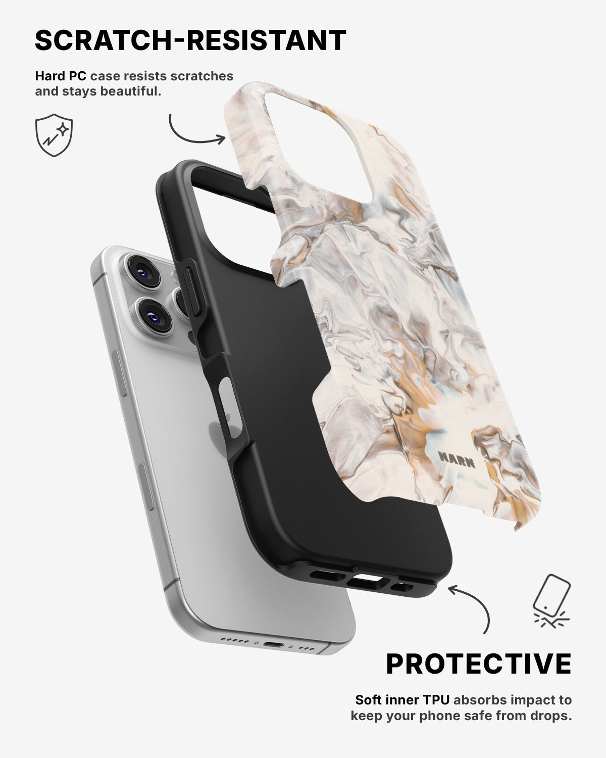 iPhone 16 Pro Max Tough Case – Icy Caramel - View 2
