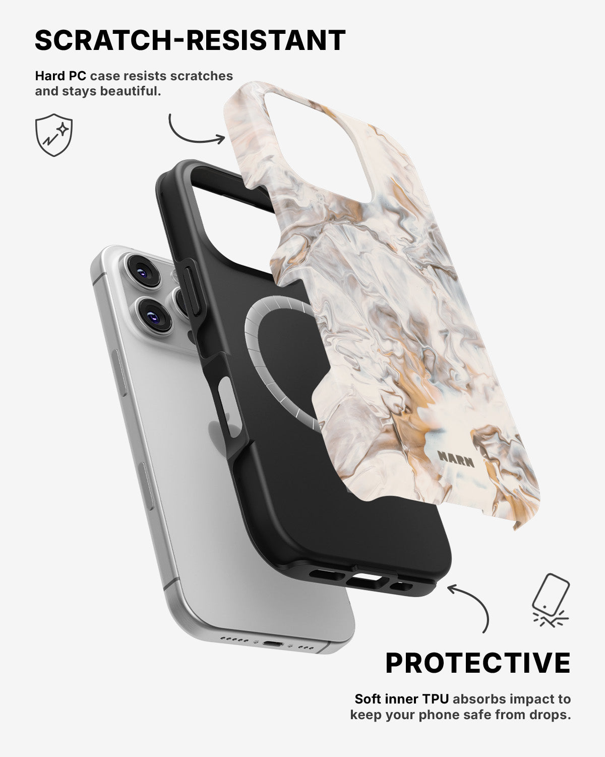 iPhone 16 Pro Max Tough Case – Icy Caramel - View 2