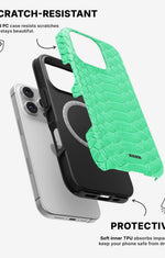 iPhone 16 Pro Max Tough Case – Turquoise Snake - View 2