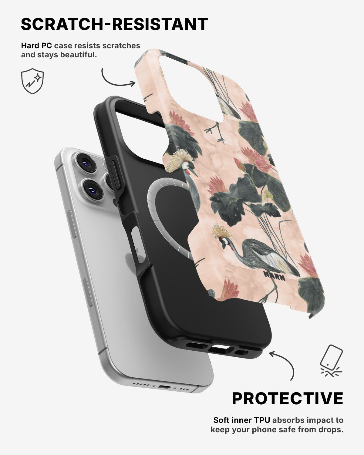 iPhone 16 Pro Max Tough Case – Crowned Bird - View 2