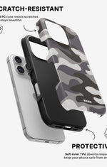 iPhone 16 Pro Max Tough Case – Grey Camo - View 2