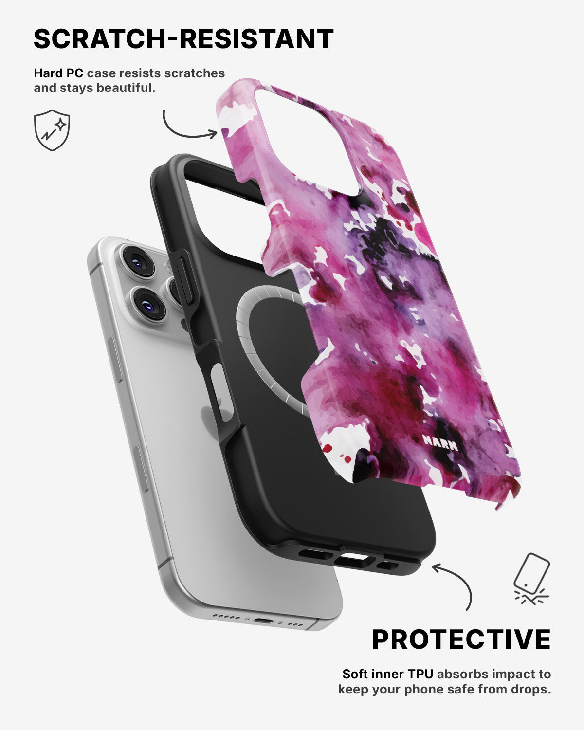 iPhone 16 Pro Max Tough Case – Floral Splash - View 2