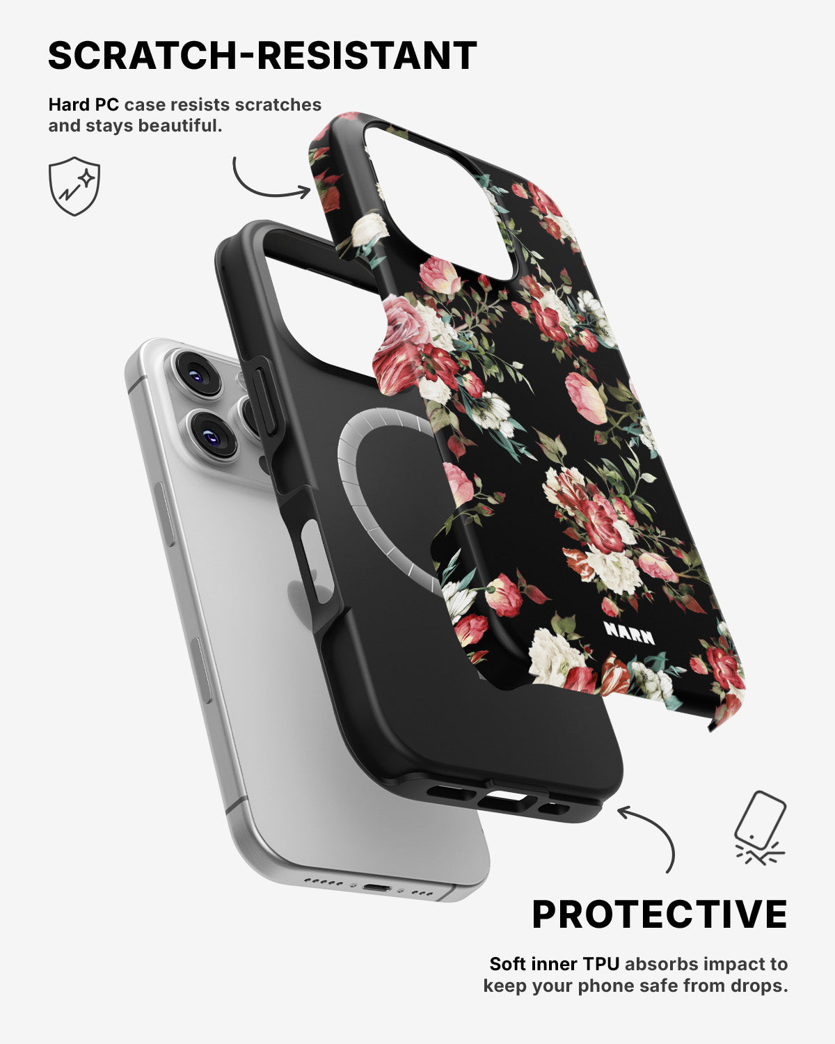 iPhone 16 Pro Max Tough Case – Bouquet - View 2