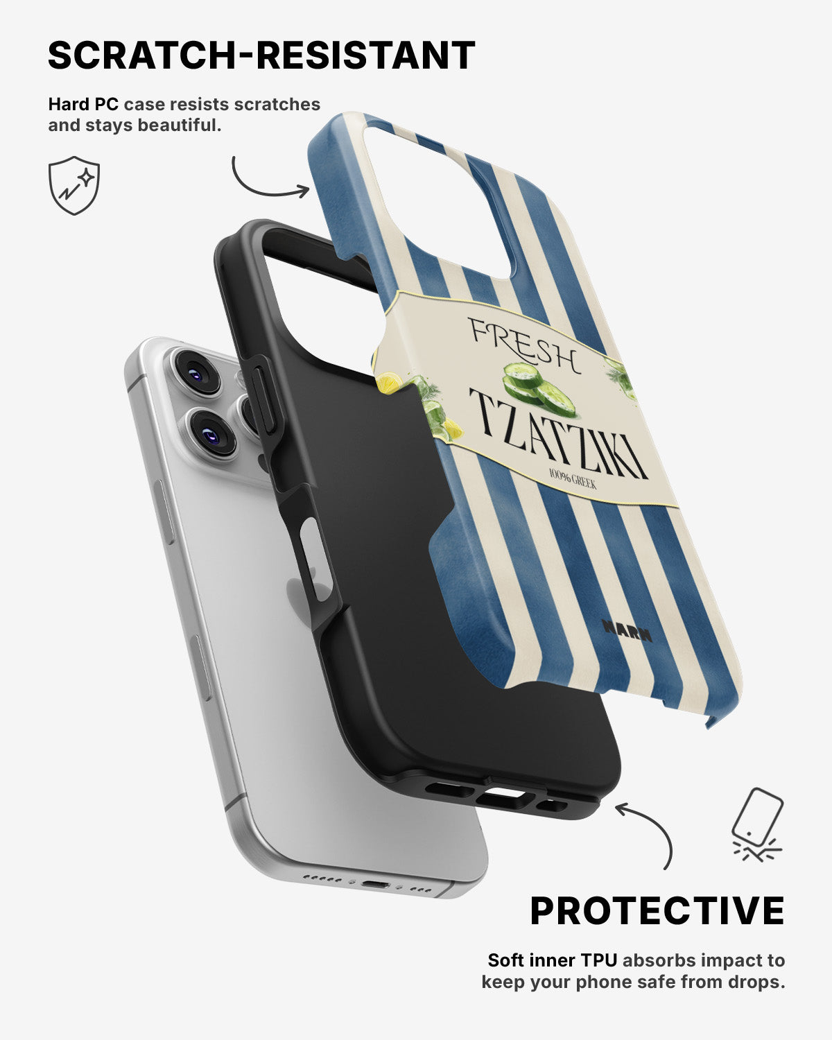 iPhone 16 Pro Max Tough Case – Greek Blues - View 2