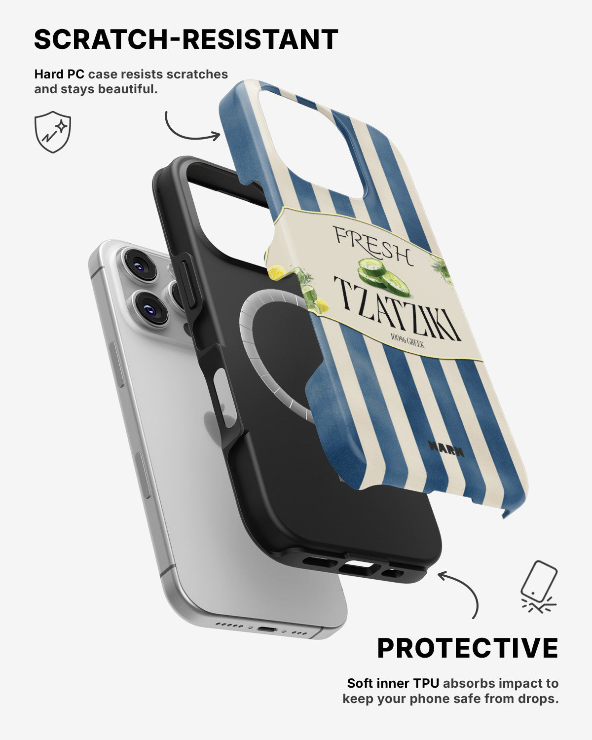 iPhone 16 Pro Max Tough Case – Greek Blues - View 2