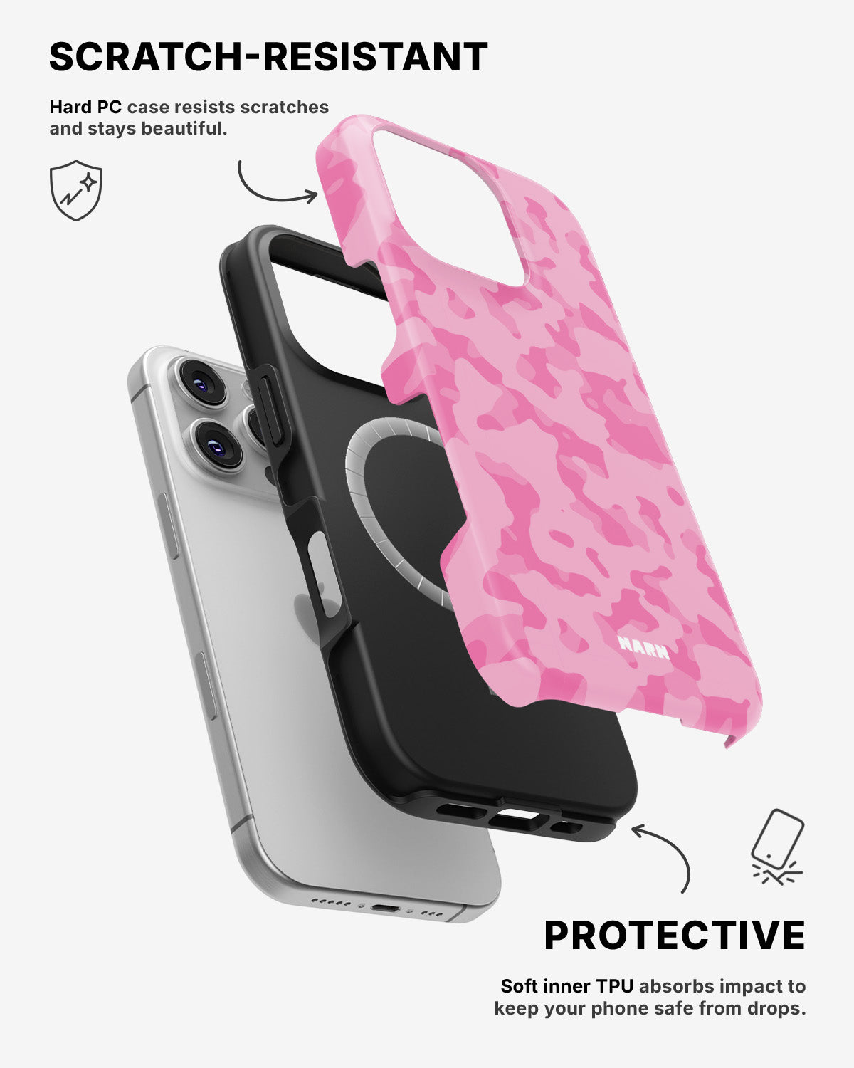 iPhone 16 Pro Max Tough Case – Riot Pink - View 2