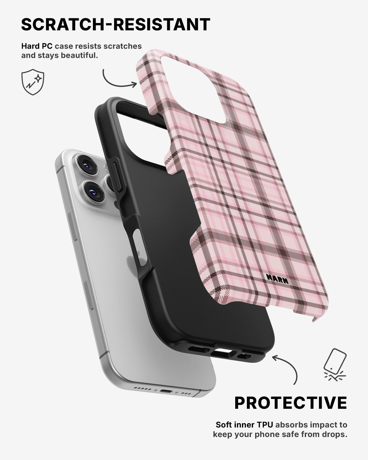 iPhone 16 Pro Max Tough Case – Plaid Skirt - View 2