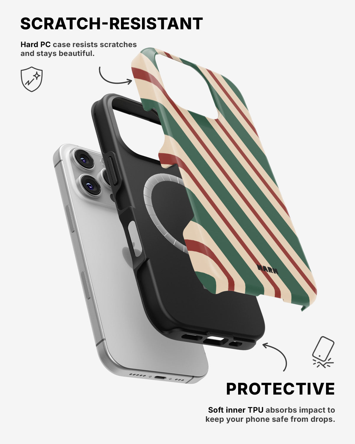 iPhone 16 Pro Max Tough Case – Candy Stripe - View 2