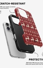 iPhone 16 Pro Max Tough Case – Reindeer Knit - View 2