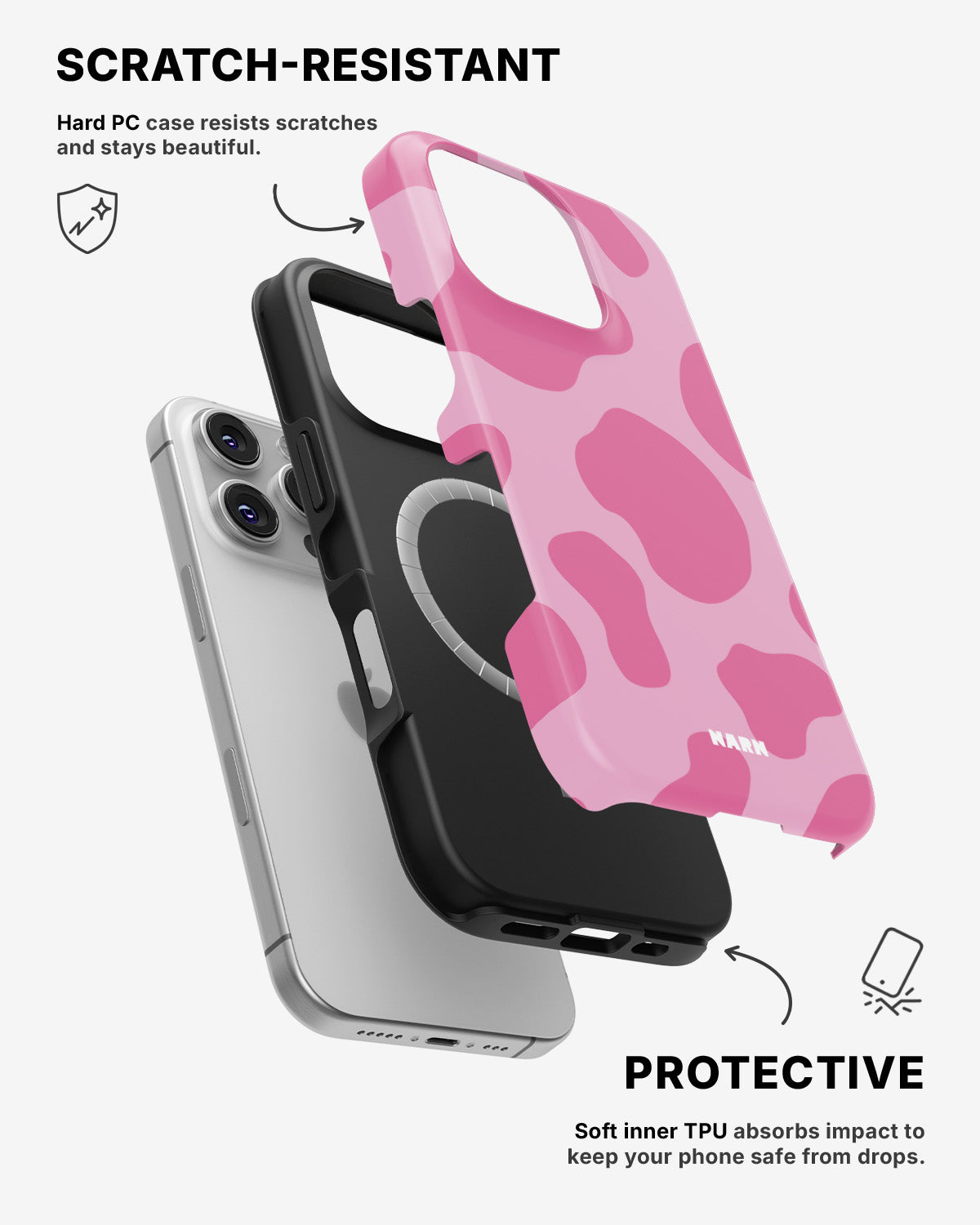iPhone 16 Pro Max Tough Case – Pink Moo - View 2