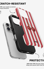 iPhone 16 Pro Max Tough Case – Cherry Stripes - View 2