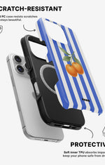iPhone 16 Pro Max Tough Case – Orange Stripes - View 2