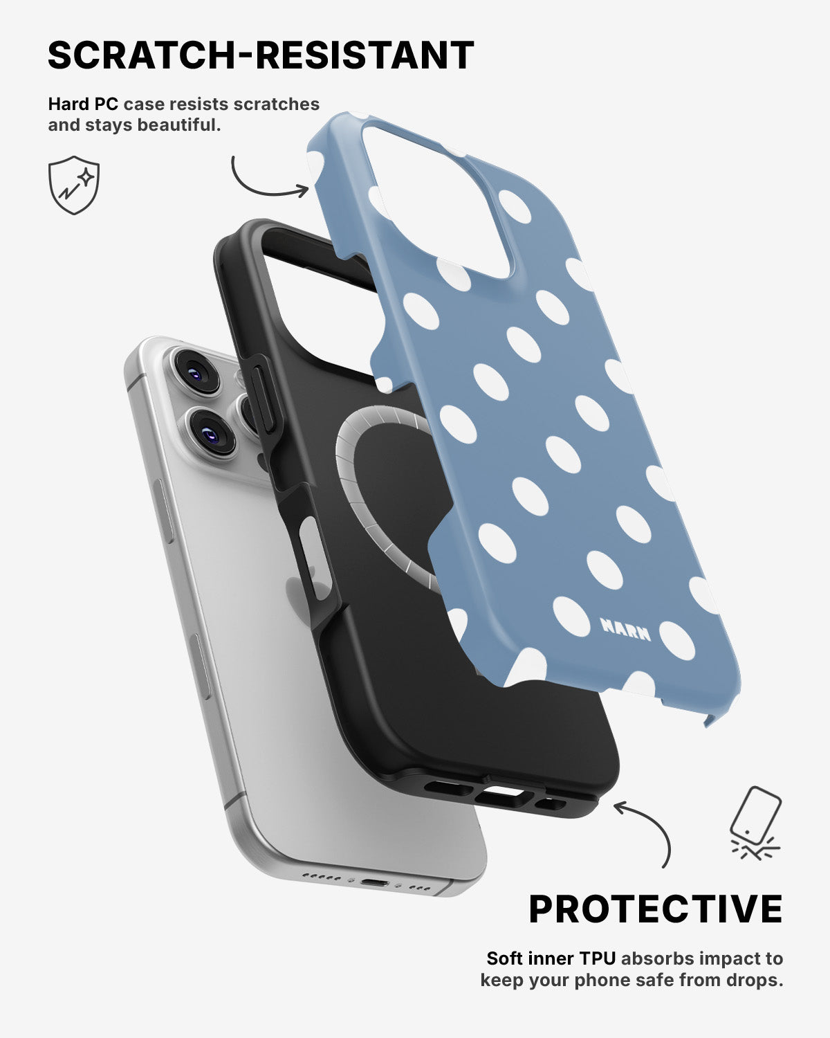 iPhone 16 Pro Max Tough Case – Sky Dots - View 2