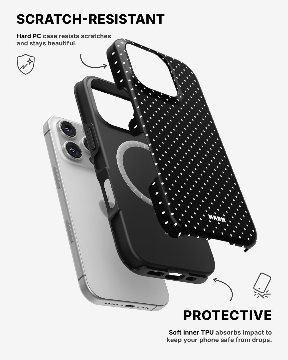 iPhone 16 Pro Max Tough Case – Classic Dots - View 2