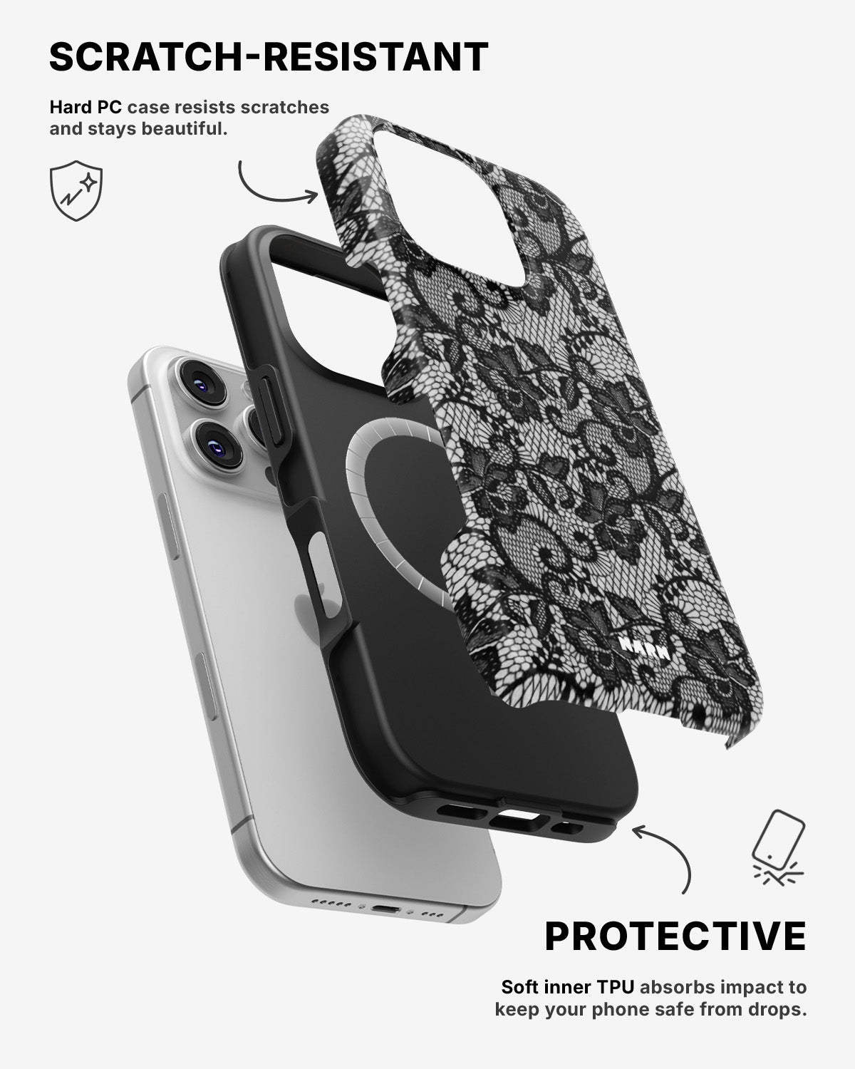 iPhone 16 Pro Max Tough Case – Midnight Lace - View 2