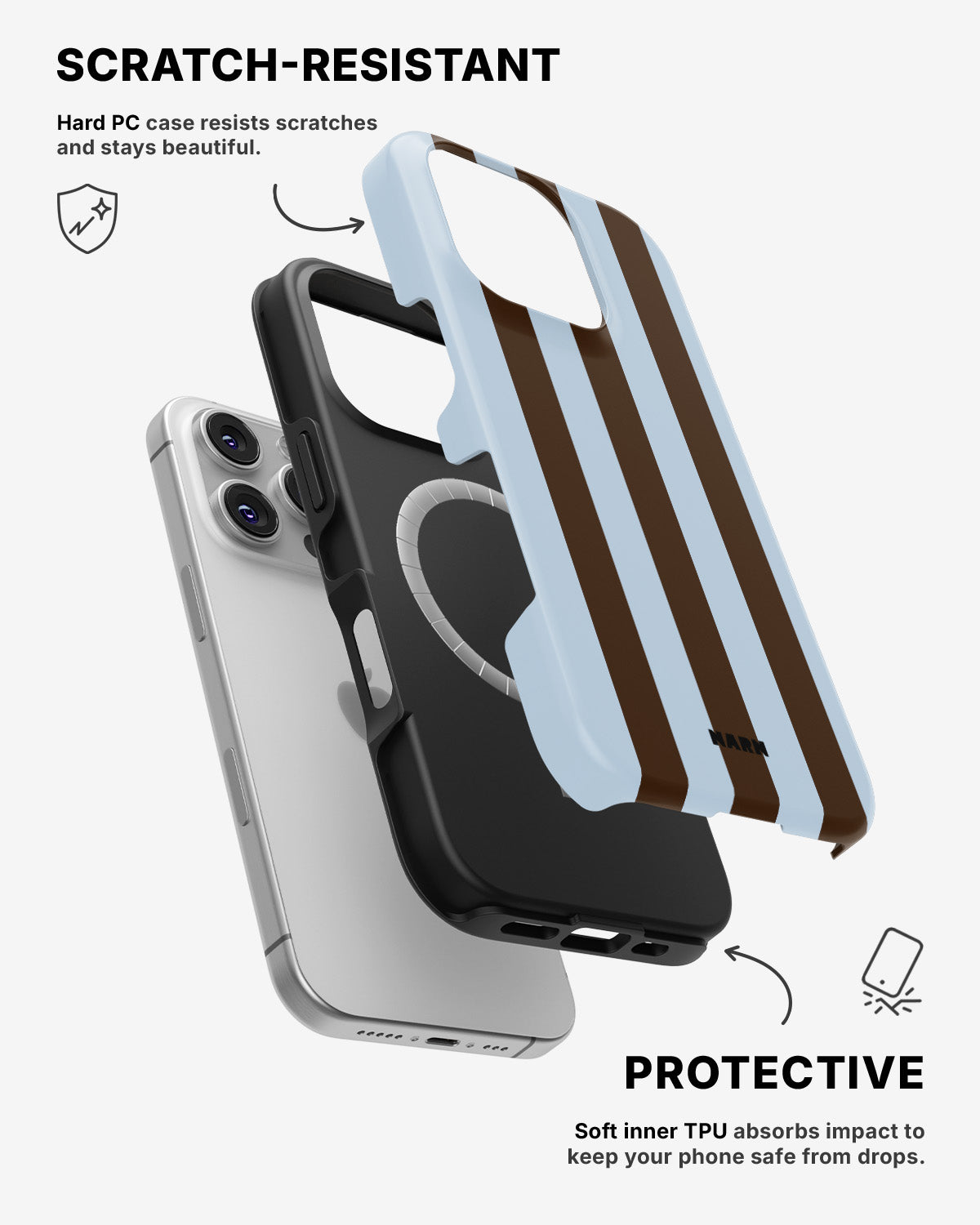 iPhone 16 Pro Max Tough Case – Bistro Stripes - View 2