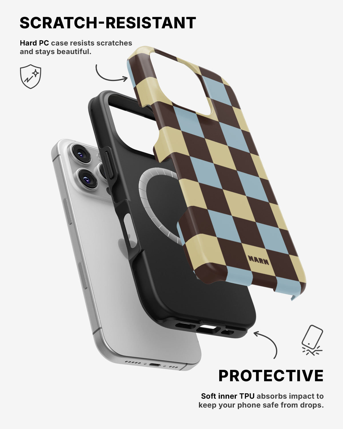 iPhone 16 Pro Max Tough Case – Butter Check - View 2