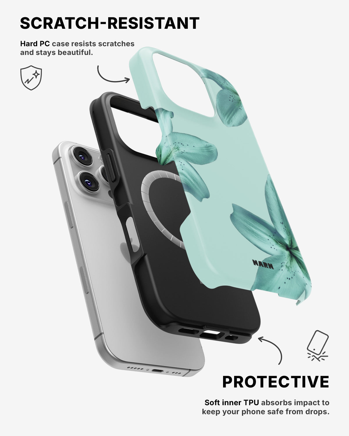 iPhone 16 Pro Max Tough Case – Sea Lily - View 2
