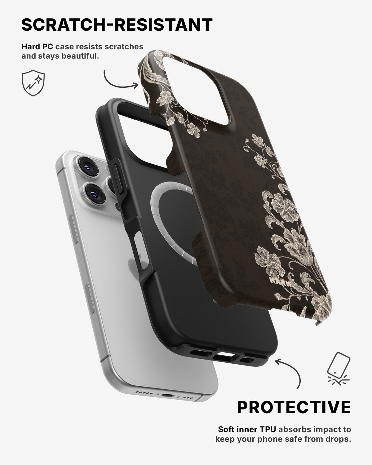 iPhone 16 Pro Max Tough Case – Ivory Bloom - View 2
