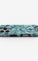 iPhone 16 Pro Max Tough Case – Green Crystals - View 3