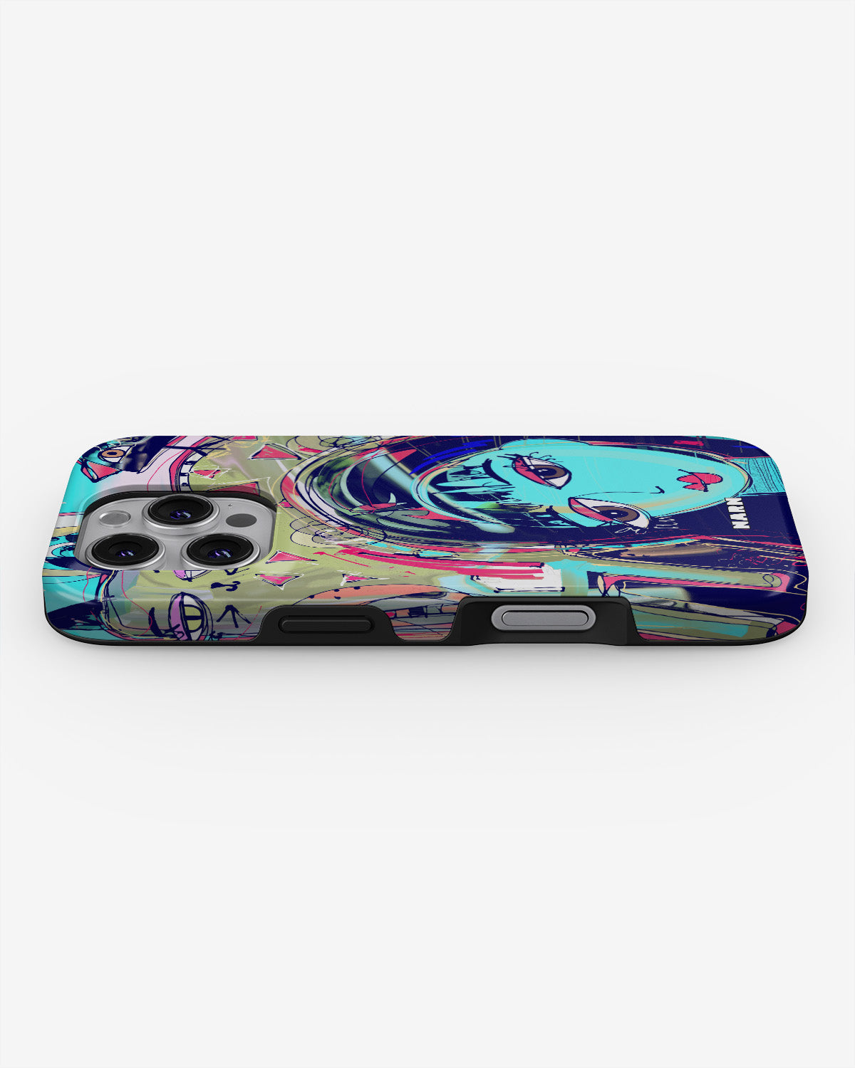 iPhone 16 Pro Max Tough Case – Abstract Cat - View 3