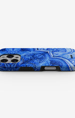 iPhone 16 Pro Max Tough Case – Blue Vintage - View 3