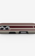 iPhone 16 Pro Max Tough Case – Bordeaux Stripe - View 3