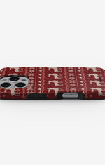 iPhone 16 Pro Max Tough Case – Reindeer Knit - View 3