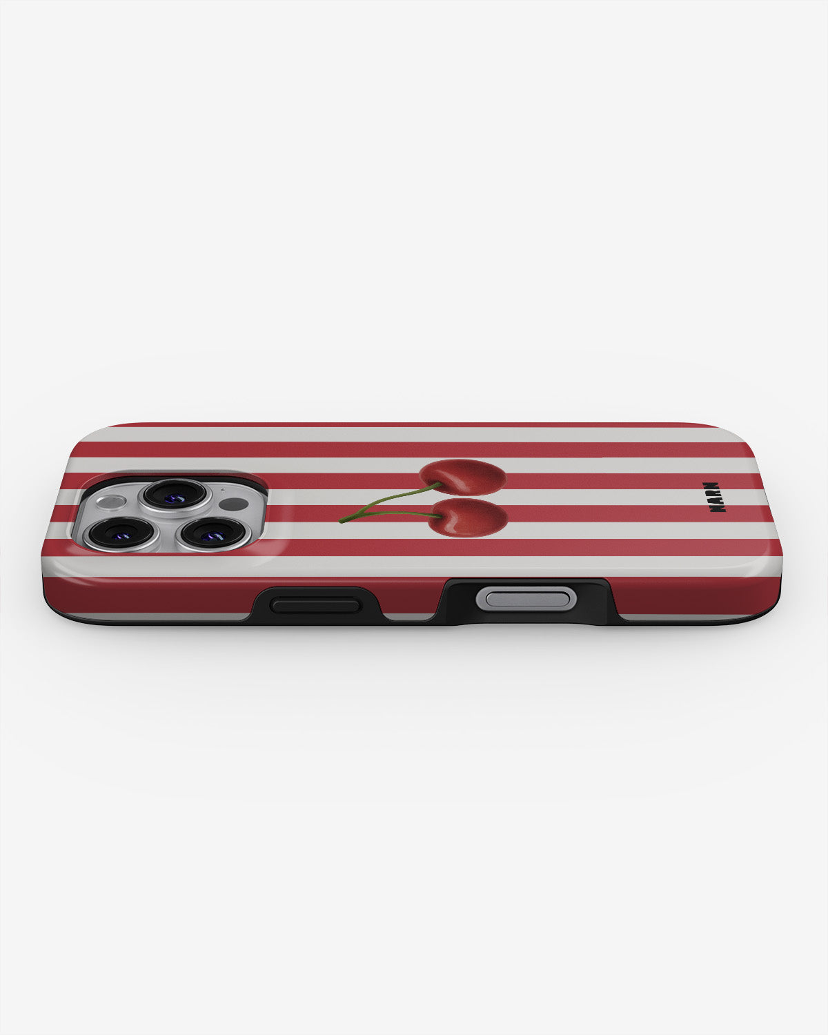 iPhone 16 Pro Max Tough Case – Cherry Stripes - View 3