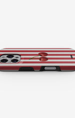 iPhone 16 Pro Max Tough Case – Cherry Stripes - View 3