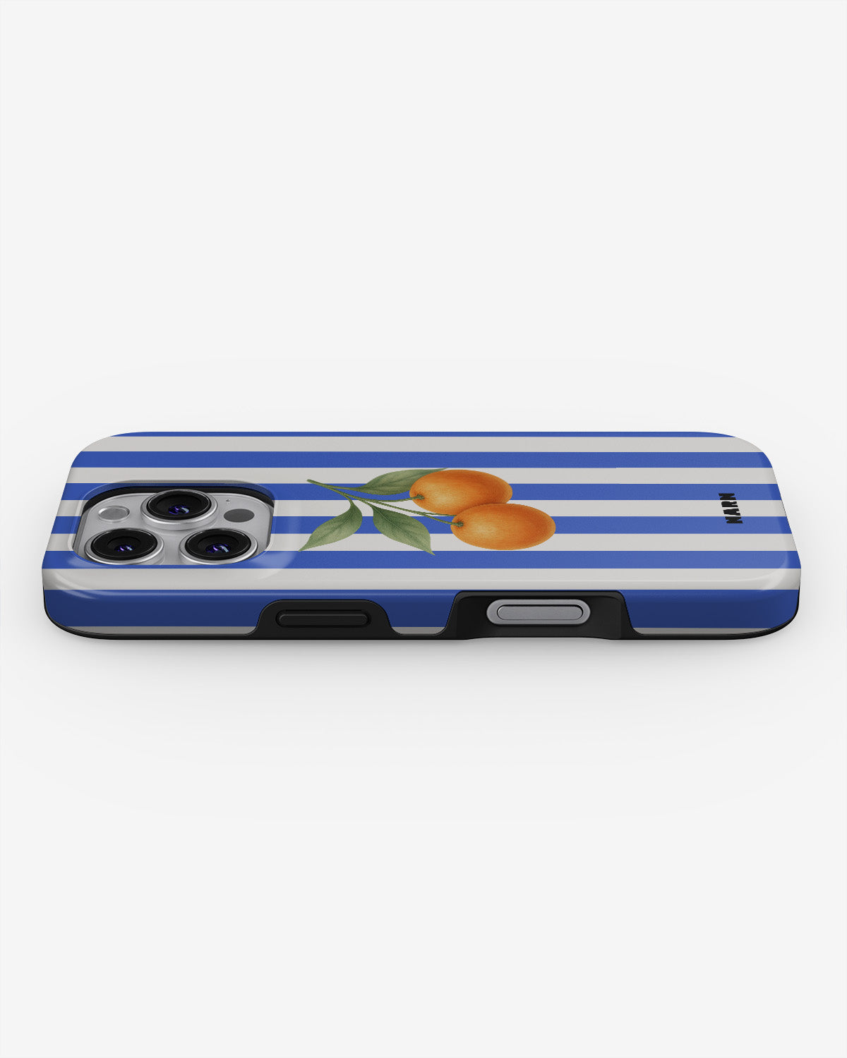 iPhone 16 Pro Max Tough Case – Orange Stripes - View 3
