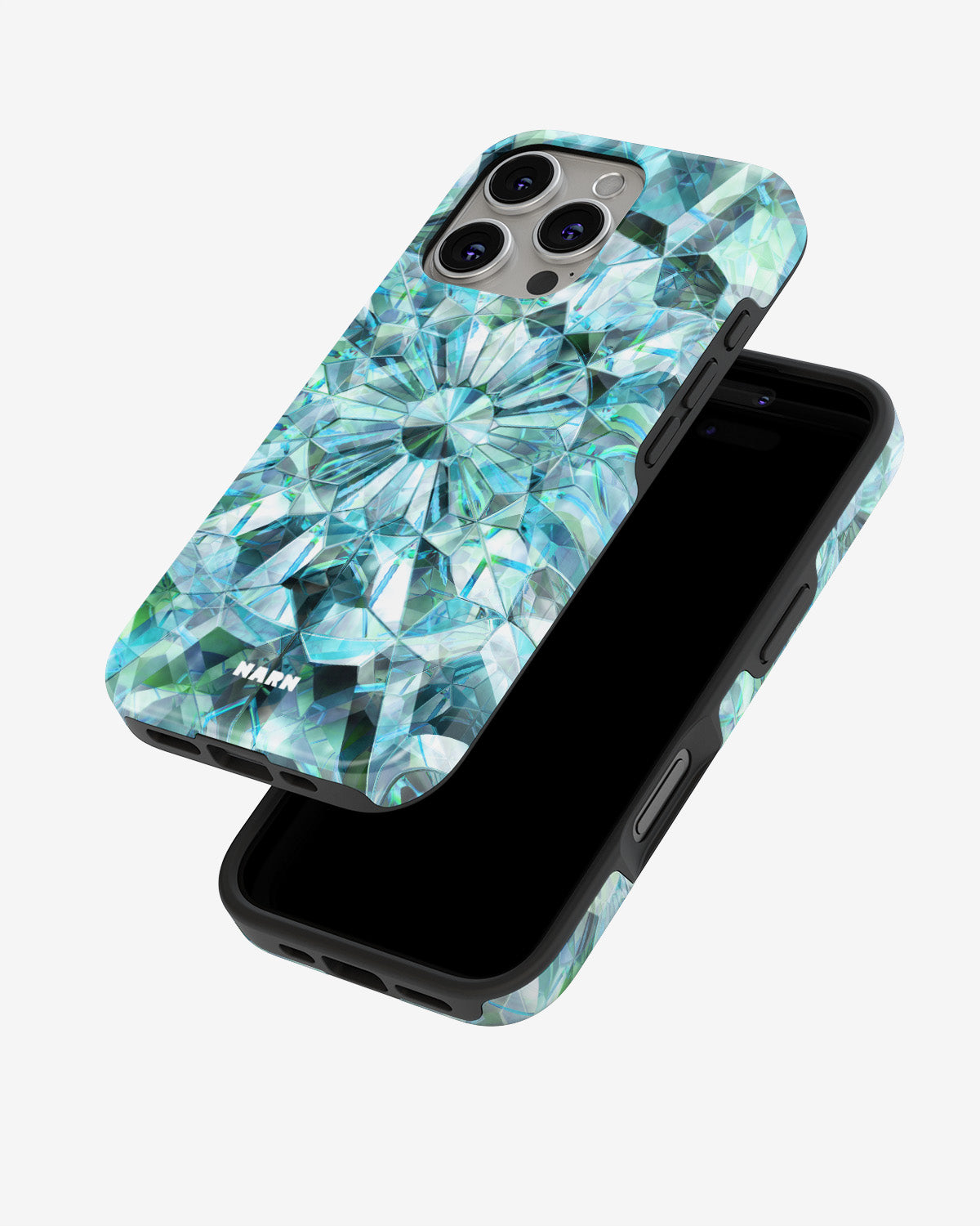 iPhone 16 Pro Max Tough Case – Green Crystals - View 4
