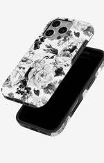 iPhone 16 Pro Max Tough Case – Black & White Bloom - View 4