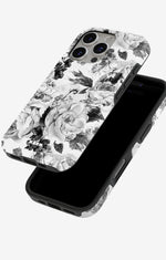 iPhone 16 Pro Max Tough Case – Black & White Bloom - View 4