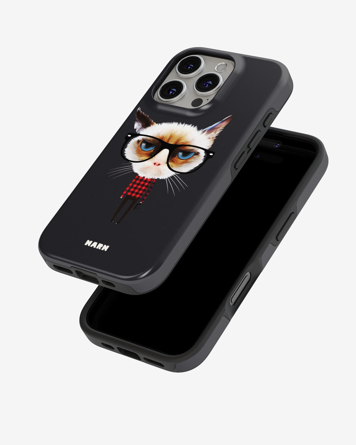 iPhone 16 Pro Max Tough Case – Hipster Cat - View 4