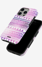 iPhone 16 Pro Max Tough Case – Purple Aztec - View 4