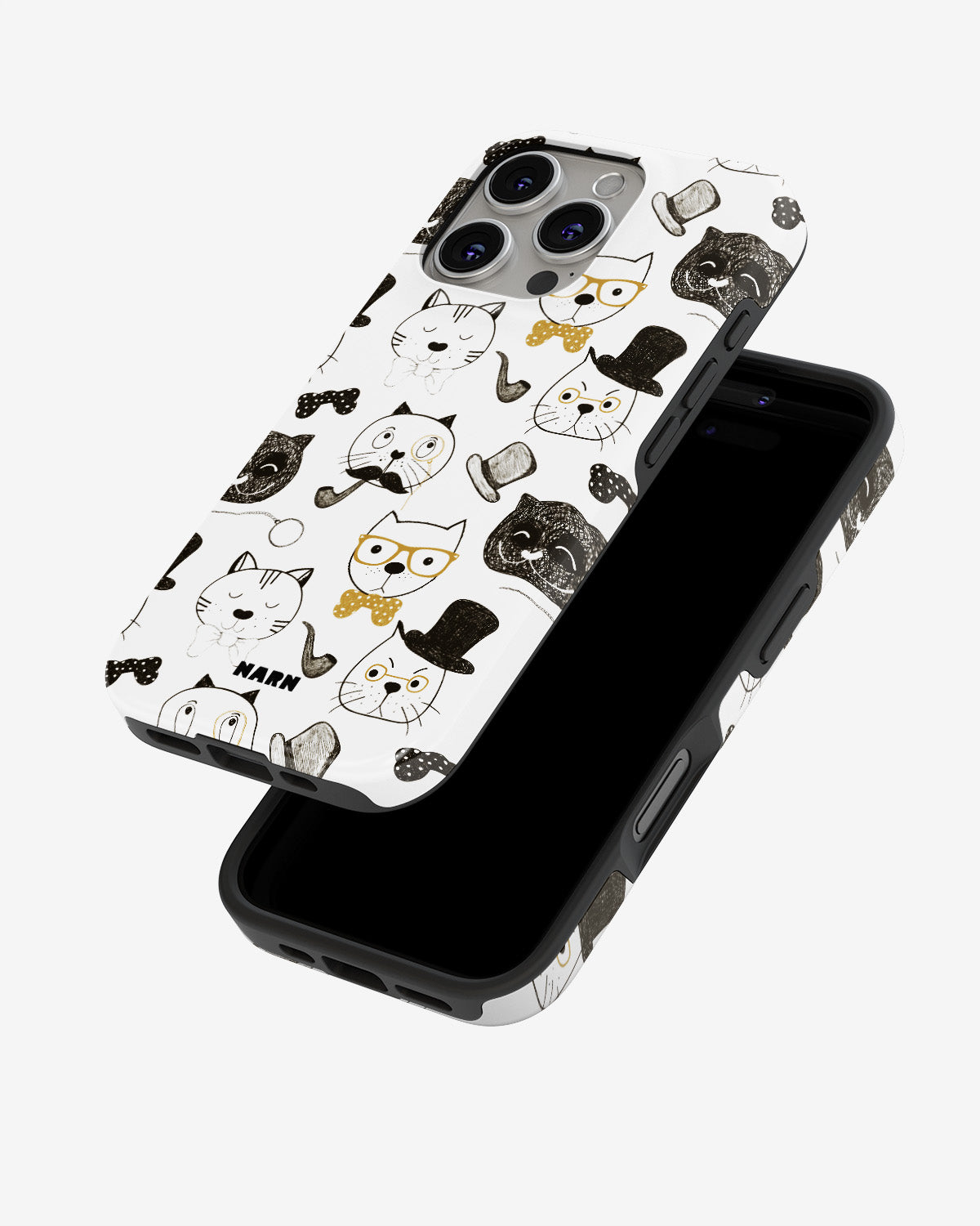 iPhone 16 Pro Max Tough Case – Cartoon Cats - View 4