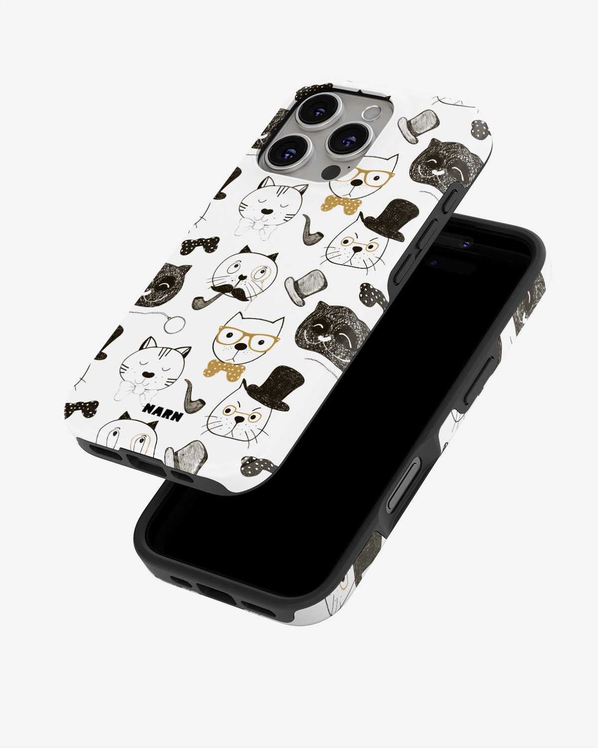 iPhone 16 Pro Max Tough Case – Cartoon Cats - View 4