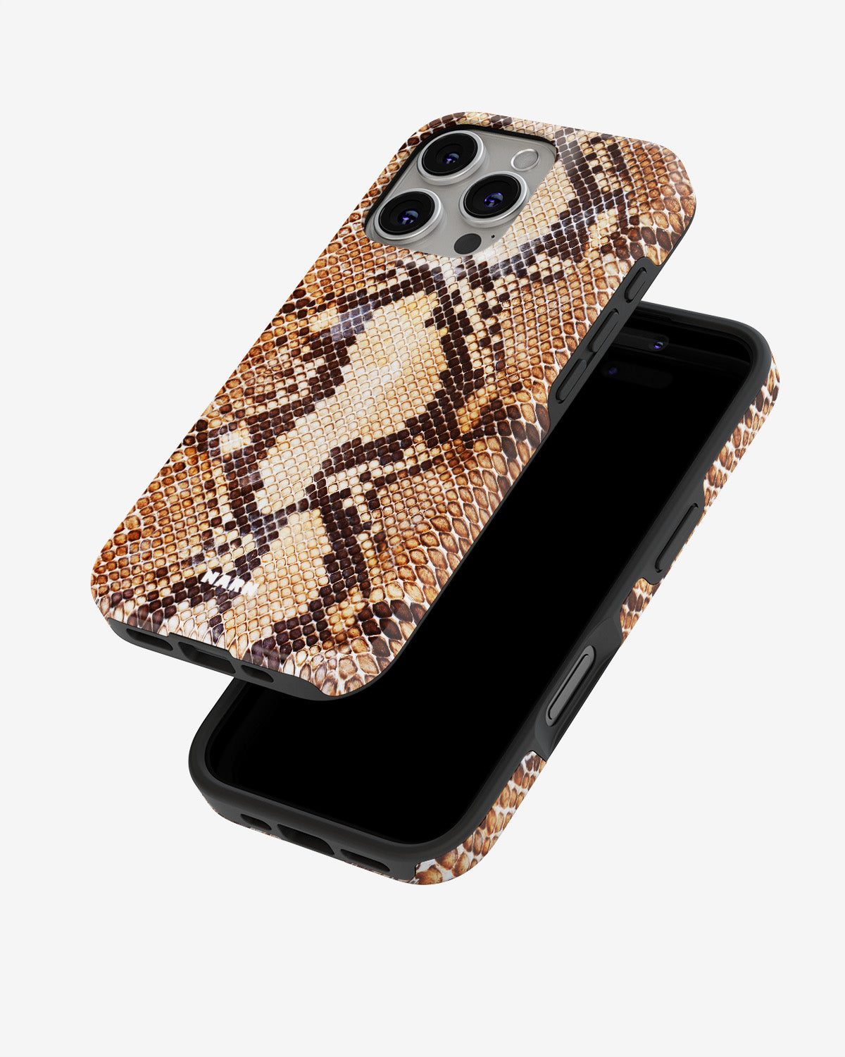 iPhone 16 Pro Max Tough Case – Brown Snakeskin - View 4
