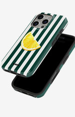 iPhone 16 Pro Max Tough Case – Lemon Stripes - View 4