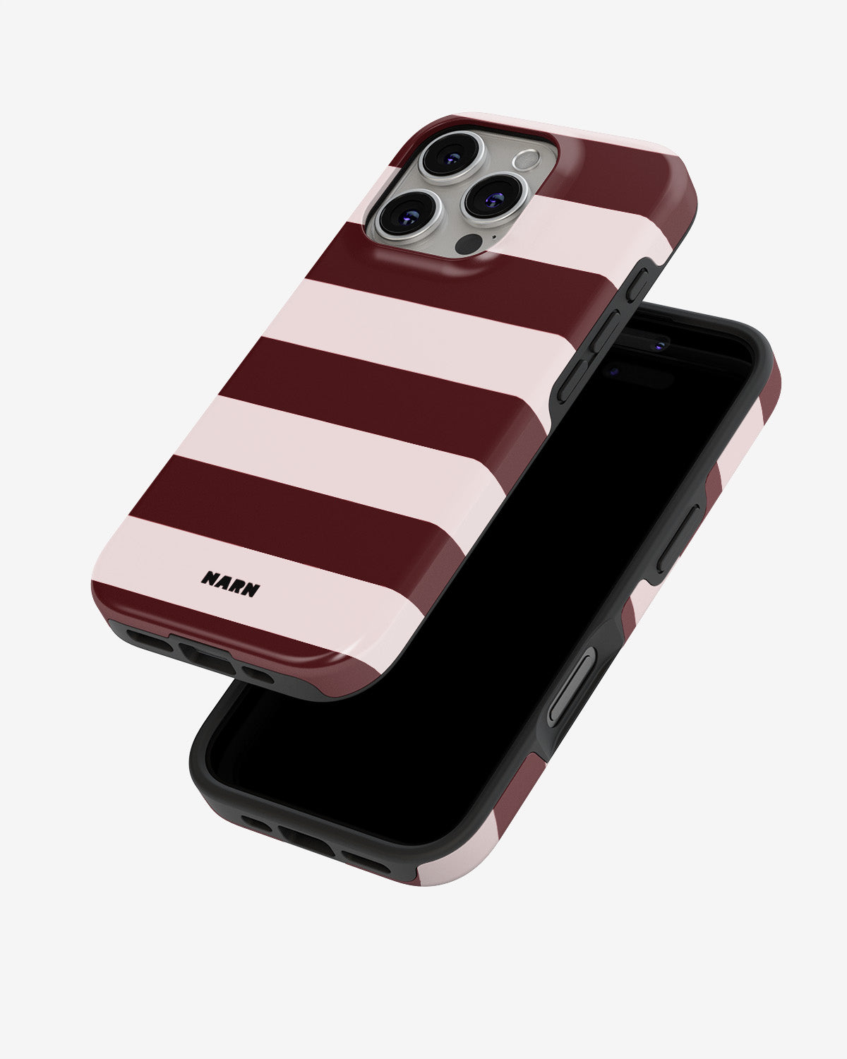 iPhone 16 Pro Max Tough Case – Cranberry Stripe - View 4