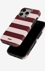 iPhone 16 Pro Max Tough Case – Cranberry Stripe - View 4