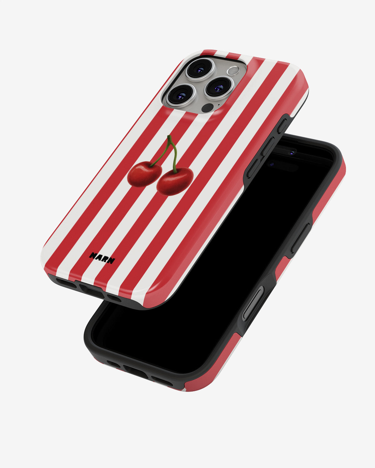iPhone 16 Pro Max Tough Case – Cherry Stripes - View 4