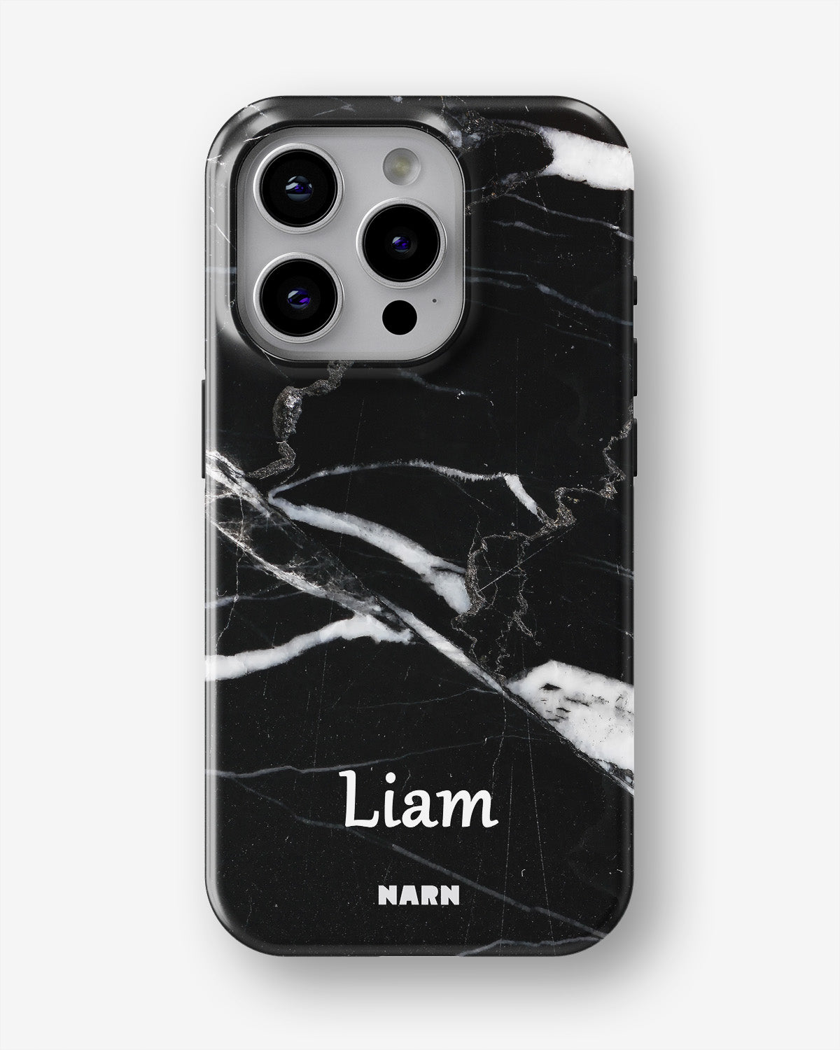 iPhone 15 Pro Max Tough Case – Custom - Black Marble - View 1