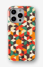 iPhone 15 Pro Max Tough Case – Retro Geometric - View 1