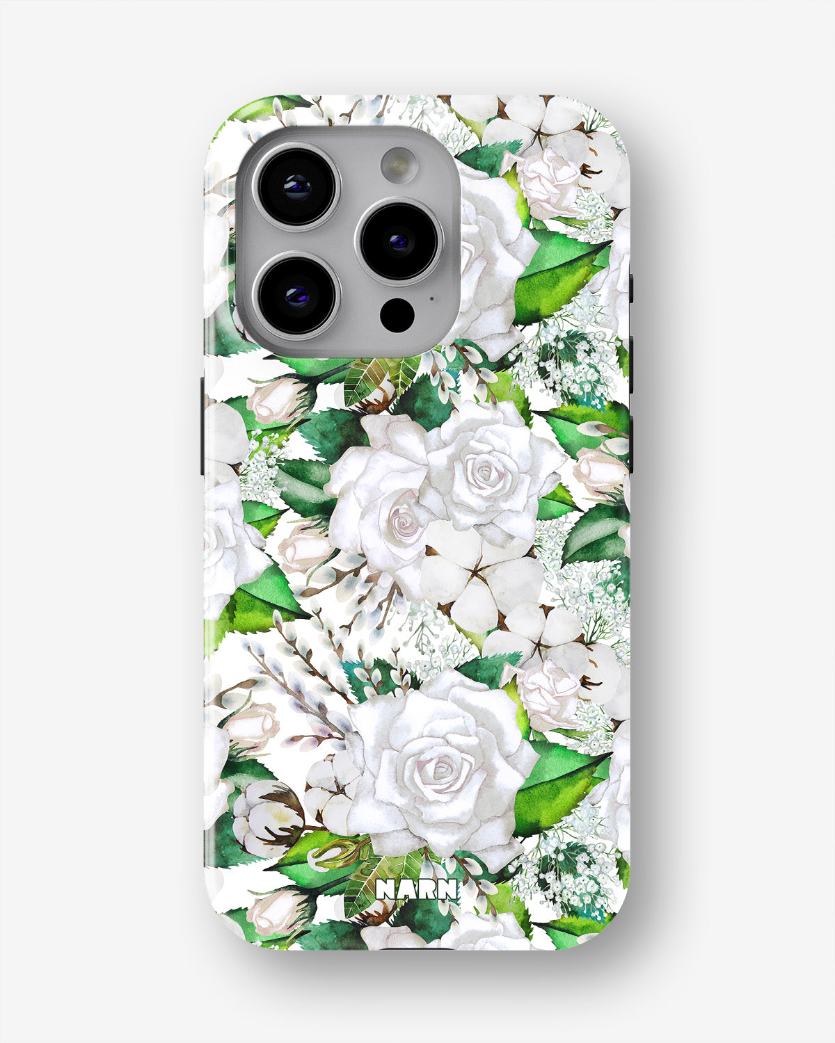iPhone 15 Pro Max Tough Case – White Bloom - View 1
