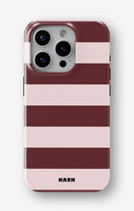 iPhone 15 Pro Max Tough Case – Cranberry Stripe - View 1
